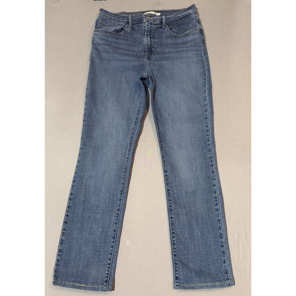Levis Womens 724 High Rise Straight Leg Cropped Jeans Size 31 Blue Medium Wash